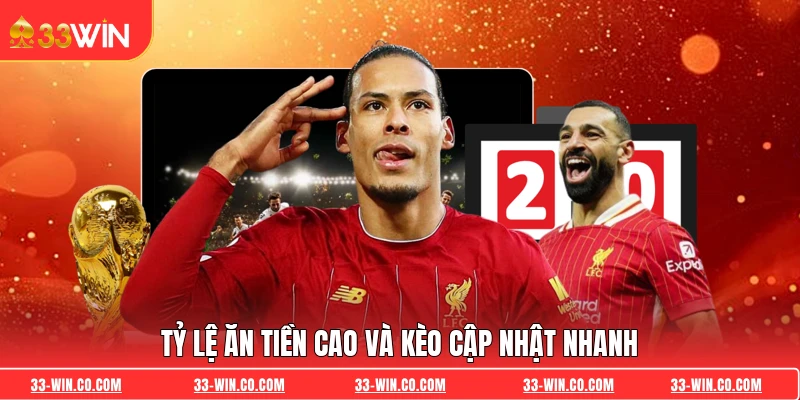 Tỷ lệ ăn tiền cao và kèo cập nhật nhanh